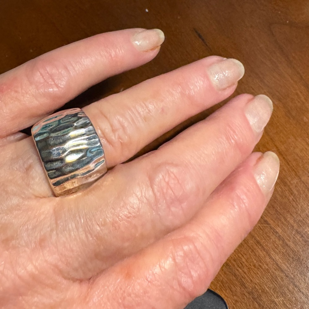Sterling Silver Textured Ring